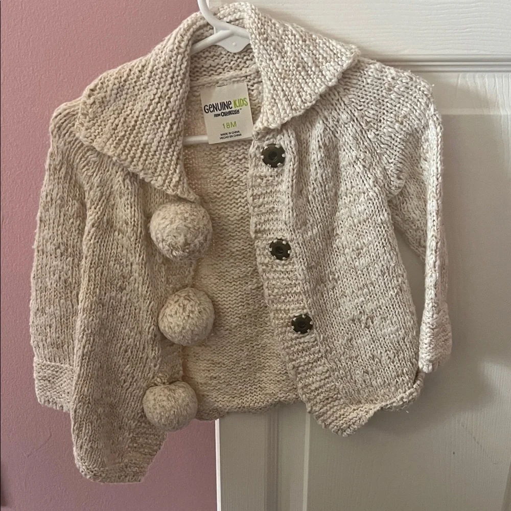 Genuine Kids Beige Knit Cardigan